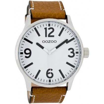 OOZOO Timepieces 45mm Cognac Brown Leather Strap C7405
